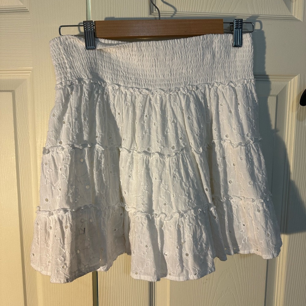 White Tiered Women's Skirt